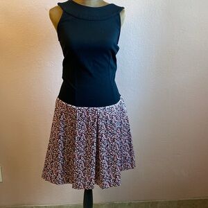 TRUCCO Elegant Black and Red Floral Dress